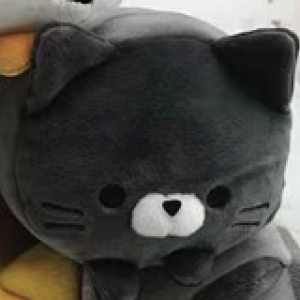 6.5" Dark Gray Cat