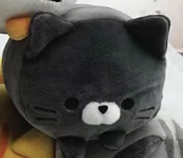 6.5" Dark Gray Cat